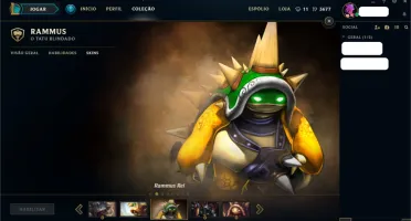 Conta da Season 1 - Skins Raras (Kayle Juiza e Rammus Rei)