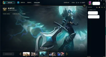 Conta da Season 1 - Skins Raras (Kayle Juiza e Rammus Rei)