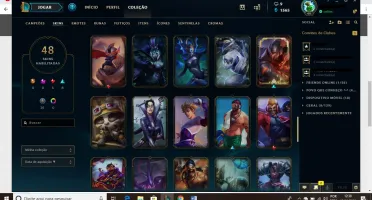 Conta LoL- Prata- MMR alto/ 121 champs/ 29 skins