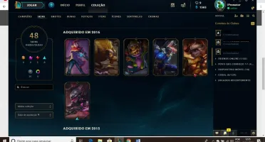 Conta LoL- Prata- MMR alto/ 121 champs/ 29 skins