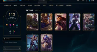 CONTA C/ TODAS SKINS VITORIOSAS DESDE A TEMPORADA 2 E +++ !!