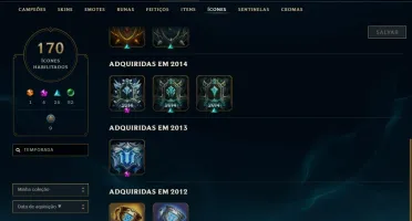 CONTA C/ TODAS SKINS VITORIOSAS DESDE A TEMPORADA 2 E +++ !!