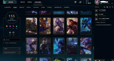 Conta Lol // 155 skins // Todos Campeões