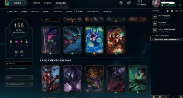 Conta Lol // 155 skins // Todos Campeões