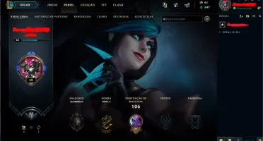 Conta LOL - 28 skins - 36 champs - lvl 52 - md10 2 partidas