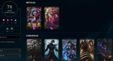 Full Acesso - LVL 210 - 157 Champions - 76 Skins - platina 4
