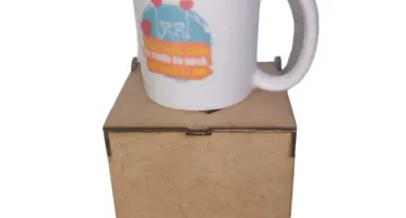 Kit Caixa em MDF Personalizada para Caneca de Louça,...