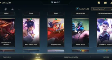 Conta LoL Wild Rift com 44 Skins e 54,0% de WinRate