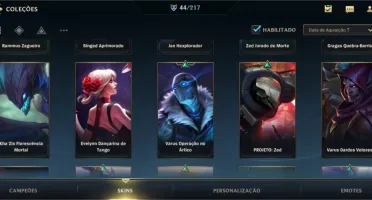 Conta LoL Wild Rift com 44 Skins e 54,0% de WinRate