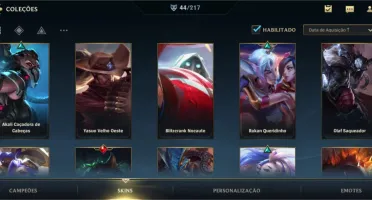 Conta LoL Wild Rift com 44 Skins e 54,0% de WinRate