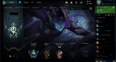Conta League Of Legends ELO Platina I (COM EMAIL)