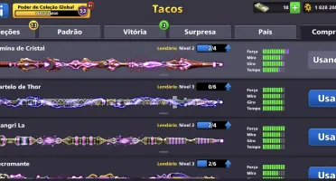 Conta 8Ball Pool Full Lendarios Com 1.8B De Ficha