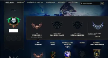 Conta unranked com 150 champs e 67 Skins