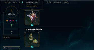Conta unranked com 150 champs e 67 Skins