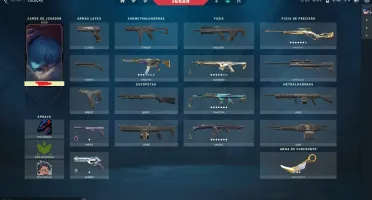 Conta de Valorant com Karambit Sublime e skins de Vandal etc