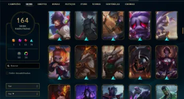 Platina 4 com TODOS os champs e 164 Skins ( MAIN MID )