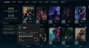 Platina 4 com TODOS os champs e 164 Skins ( MAIN MID )