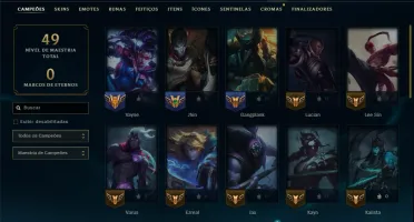 Unranked com 35 Champs e 15 Skins