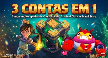 3 Contas pelo preço de 1 - Brawl Stars, Clash Royale e Clans