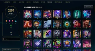 Conta LOL Ouro 4, 166 Skins Level 564, Prestigios Borda etc