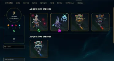 Conta LOL Ouro 4, 166 Skins Level 564, Prestigios Borda etc