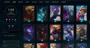 Conta ouro 4 com TODOS os champs e 148 skins