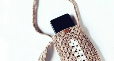 Porta Celular de Crochê