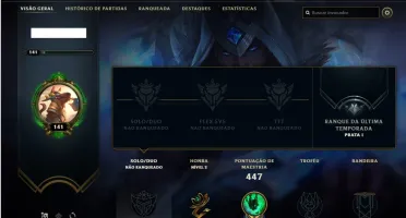 Conta unranked com 123 skins e TODOS os champs