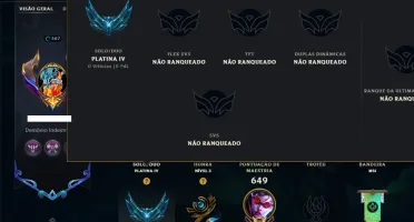 Platina 4 com TODOS os Champs e 254 Skins ( MAIN ADC )