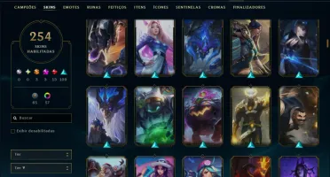 Platina 4 com TODOS os Champs e 254 Skins ( MAIN ADC )