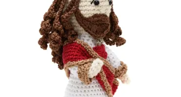 Imagem de Jesus Cristo em Amigurumi