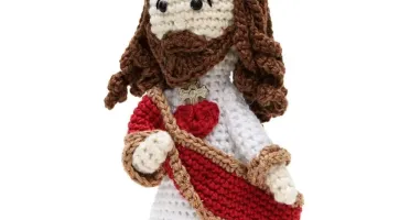 Imagem de Jesus Cristo em Amigurumi