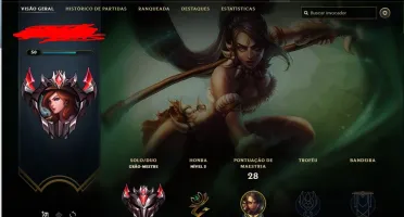 CONTA LOL GRÃO MESTRE 500pdl+