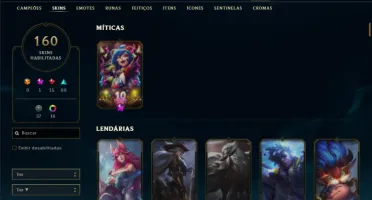 Conta ouro 4 com 140 Champs e 160 Skins + 4 Vitoriosas