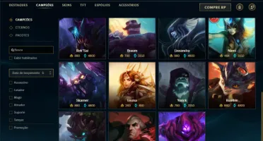 Conta ouro 4 com 140 Champs e 160 Skins + 4 Vitoriosas