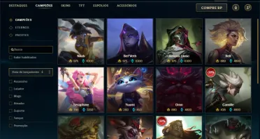 Conta ouro 4 com 140 Champs e 160 Skins + 4 Vitoriosas