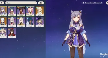 AR 33 Ayaka + Keqing + Espinha Celestial + Benção