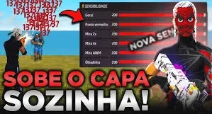 Free Fire Sensibilidade Mobile igual Regedit e Emulador 2024