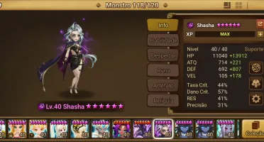 Conta top Summoners War, com 3 Ld Nat 5, pve pronto