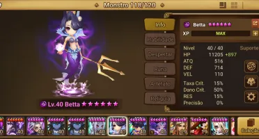Conta top Summoners War, com 3 Ld Nat 5, pve pronto