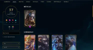 Conta PLATINA 3 COM **37 SKINS**