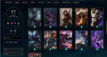 Conta PLATINA 3 COM **37 SKINS**