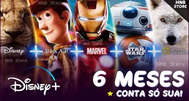DISNEY+ 6 MESES - 7 PERFIS - CONTA SÓ SUA!