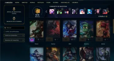 Unranked com 31 Champs e 2 Skins ( ex platina )