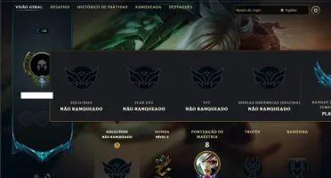 Unranked com 31 Champs e 2 Skins ( ex platina )