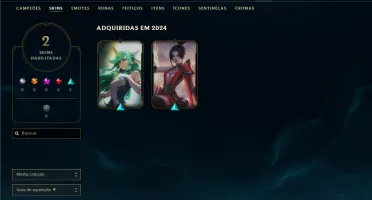 Unranked com 31 Champs e 2 Skins ( ex platina )
