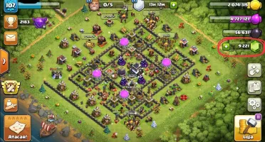 clash of clans cv9 quase full barato
