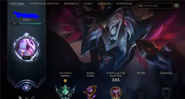 Conta LOL 111 skins / 126 Campeões / platina 1
