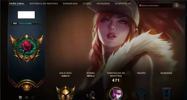 Conta LoL Gold IV Diversas skins e icones.