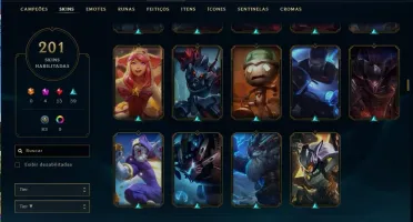 Conta LoL Gold IV Diversas skins e icones.